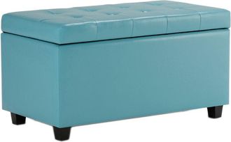 Simpli Home Cosmopolitan 34In Transitional Rectangle Storage Ottoman