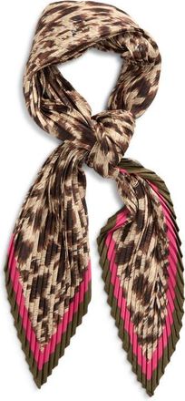 Echo Pleated Spots on Spots Diamond Silk Scarf in Chocolate at Nordstrom