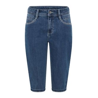 C.Ro Stijlvolle Capri Denim Broek - Dames - Denim shorts - Blauw - 2XL - Denim - Korte Broeken