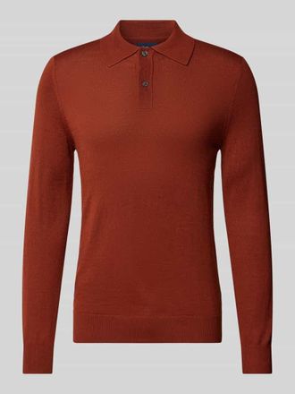 Christian Berg Slim Fit Strickpullover mit Polokragen in Terra, Gr&ouml;&szlig;e 3XL