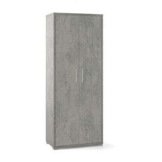 OEM Armario Multiusos De Dos Puertas Beton Cemento 71x41x H182 Cm