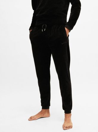 HUGO BOSS Mens Black Velour Jogger - Size Medium
