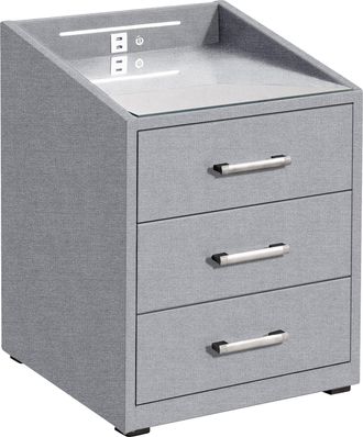 ED EXCITING DESIGN Nachtkonsole »Moon« mit LED-Beleuchtung und USB-Anschluss & USB-C-Anschluss