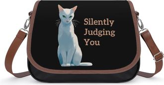 Generic Silently Judging You Funny Fashion Womens Crossbody Bags Novelty Handbag Shoulder Bag Purse