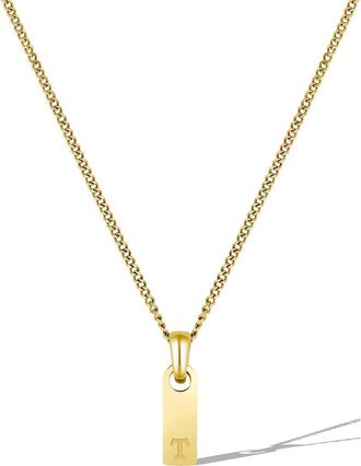 Vincero Mens Initial Pendant Necklace in Gold - T at Nordstrom