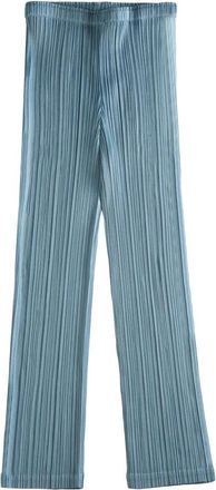 Issey Miyake Straight Broeken - Dames - Straight fit broeken - Blauw - 2XL - Broeken