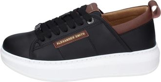 Alexander Smith Heren Synthetisch Leren Sneakers - Heren - Sneakers - Zwart - 43 EU - Leer - Schoenen