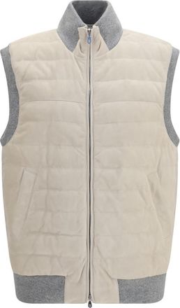 Brunello Cucinelli Off White Sleeveless Jacket