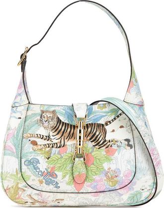 Gucci Pre-owned Gucci Yuko Higuchi Small Calfskin Floral Print Jackie 1961 Ladies 636709 520981