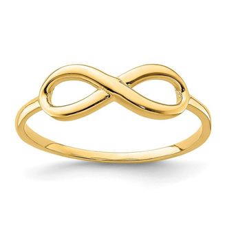 Diamond2Deal 14k Yellow Gold Infinity Ring