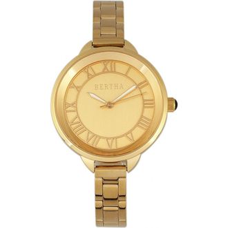 Bertha Sunglasses Madison Sunray Dial Bracelet Watch in Gold at Nordstrom