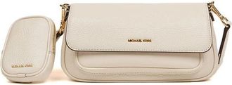 Michael Kors Jet Set Travel Small Flap Crossbody With Tech Attachment - Dames - Schoudertassen - Beige - ONE Size - Leer - Tassen