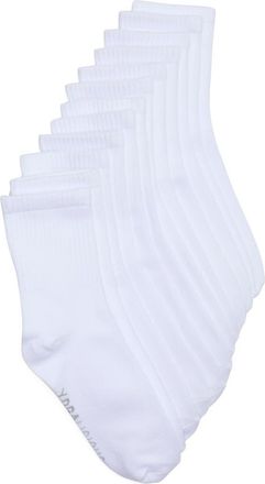 Yogalicious 6-Pack Rib Crew Socks in White Pack at Nordstrom Rack