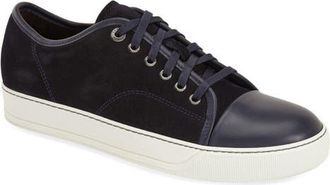 Lanvin Low Top Sneaker in Blue Suede at Nordstrom, Size 13