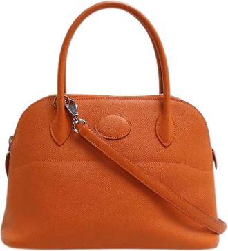 Herm&egrave;s Pre-owned Bolide 27 Vau Epsom 2way Shoulder Bag - Dames - Vintage Handtas - Oranje - ONE Size - Leer - Vintage