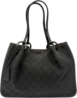 Gucci Pre-owned Vintage Tote Bag - Dames - Vintage Shopper - Zwart - ONE Size - Leer - Vintage