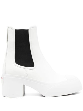 Marni 70mm leather Chelsea boots - White