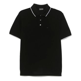 Emporio Armani Cotton Polo Shirt with Embroidered Logo