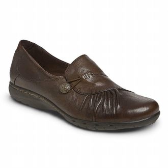 Rockport Womens Paulette Slip-On Flats In Bark