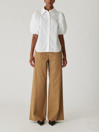 Rebecca Taylor Puff Sleeve Button Down Shirt in Milk at Nordstrom, Size X-Large S