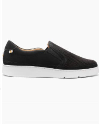 Samuel Hubbard Mens Laguna Slip On In Black Nubuck
