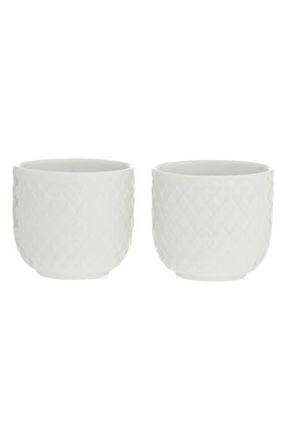 Lyngby Porcelæn Rhombe Set of 2 Egg Cups in White at Nordstrom
