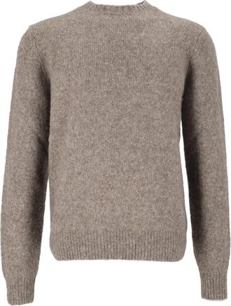 Ballantyne Girocollo - Heren - Ronde hals truien - Bruin - L - Truien & Vesten