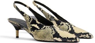 Khaite Bella Kitten Heel Slingback Pump in Natural at Nordstrom, Size 8.5Us