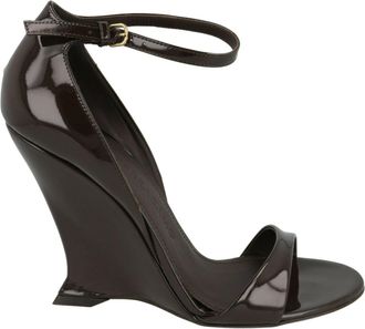 Ferragamo Vidette Patent Leather Wedge Sandals