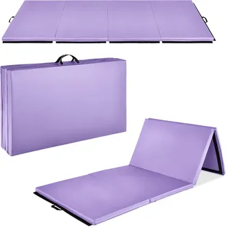 Best Choice Products 10ftx4ftx2in Folding Gymnastics Mat 4-Panel Exercise Workout Floor Mats w/ Handles
