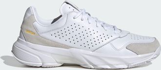 adidas adidas Performance Unisex Courtjam Control 3 Premium Tennis Shoes - White Leather - Size UK 5.5