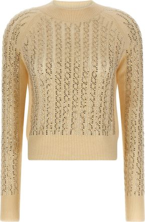 Ermanno Scervino Womens Baguette Studded Sweater