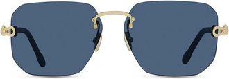Fred Perry Sunglasses Fg40067 U 30 V Manille Cable Gold/Blue Women