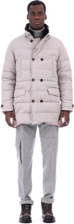 Moorer Zarbo Parka - Heren - Parka Jassen - Wit - XL - Leer - Jassen