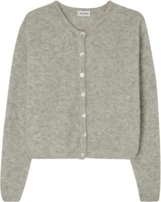 American Vintage Cardigan Vito 19Eh 23 Lichtgrijs - Dames - Vesten - Grijs - S - Wol - Truien & Vesten