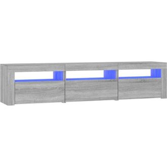 vidaXL Vidaxl - Mueble De Tv Con Luces Led Gris Sonoma 180x35x40 Cm