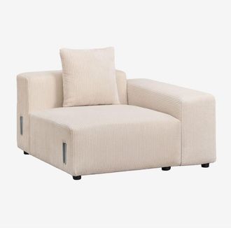 Sklum Sklum - M&oacute;dulo Esquinero Derecho 115x113 Cm Con Reposabrazos Bajo Y Coj&iacute;n Para Sof&aacute; Modular Bruna