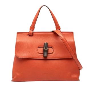 Gucci Pre-owned Handbags, female, Orange, Size: ONE SIZE Pre-owned The Daily Satchel