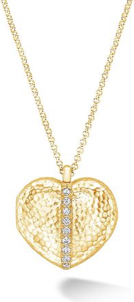 Dower & Hall White Sapphire 23mm Heart Lumiere Locket