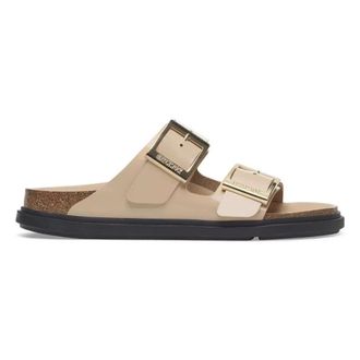 Birkenstock Sliders, female, Beige, Size: 7 US Sandali