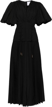 Acler cotton long-dress - women - Polyester - 8 - Black
