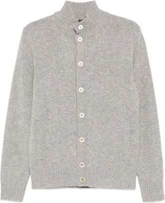 Zanone Cardigan a collo alto in lana - Grigio