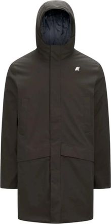 K-Way Jarno Twill Marmotta Jacket - Heren - Regenjassen - Groen - S - Polyester - Jassen