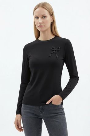 Exquise Carolyn Long Sleeve Blouse in Black at Nordstrom, Size Xx-Large