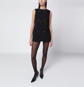 Gucci Black vest with large buttons