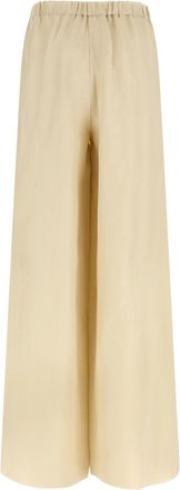 Max Mara Womens Beige Linen Casual Pants