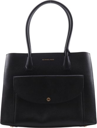 Michael Kors Black Leather Tote Bag (Pre-Owned)