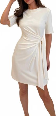 Exquise Velvet K Mini Dress In Ecru