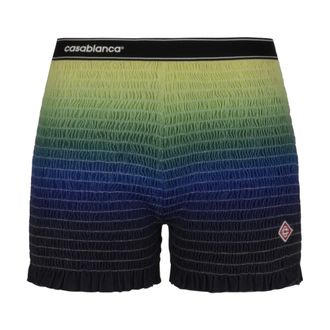 Casablanca Short Shorts, female, Multicolor, Size: XS Gradient Shirred Shorts