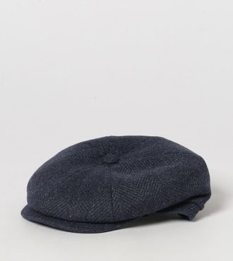 Borsalino Chevron Pattern Pure Virgin Wool Flat Cap